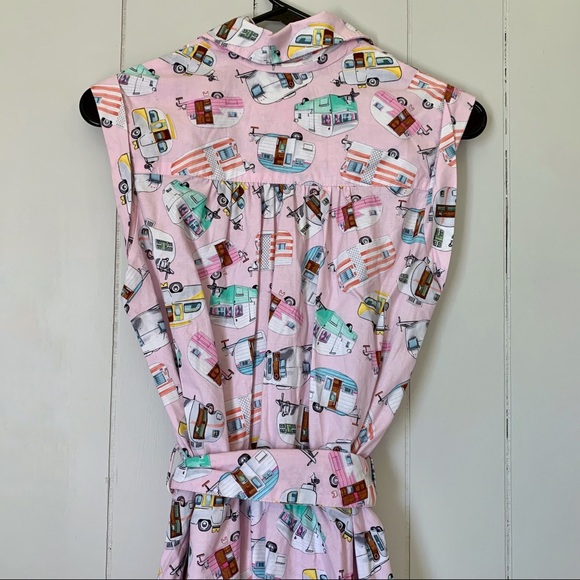 ModCloth Retrolicious Pink Camper Sleeveless Dress - Picture 7 of 7